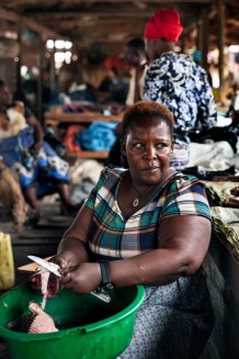 Fishwives, in the foreground Rose. Ggaba, Kampala, Uganda, 2023