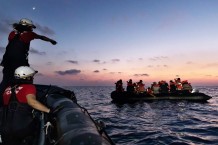 Rescue of 28 shipwrecked people by the EMERGENCY's SAR Life Support vessel in international waters of the Maltese SAR zone.