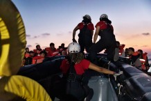 Rescue of 28 shipwrecked people by the EMERGENCY's SAR Life Support vessel in international waters of the Maltese SAR zone.