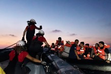 Rescue of 28 shipwrecked people by the EMERGENCY's SAR Life Support vessel in international waters of the Maltese SAR zone.