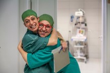 EMERGENCY's Maternity Centre, operating room, medical coordinator Monika Pernjakovic (right) and gynecologist Keren Picucci (left), 2019.