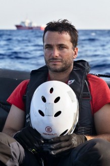 Training on board the RHIB 1 of the EMERGENCY SAR Life Support vessel. Ambrogio Beccaria, ocean navigator and rescuer.