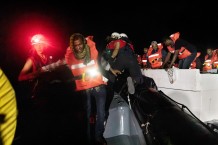 Rescue of 37 shipwrecked people by the EMERGENCY SAR Life Support vessel in international waters of the Maltese SAR zone.